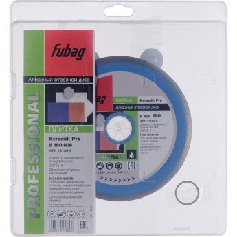 Алмазный отрезной диск FUBAG Keramik Pro D180