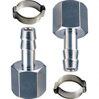 Переходник FUBAG 1/4"F на елочку 6мм с обжимным кольцом 6х11мм_блистер 2 шт